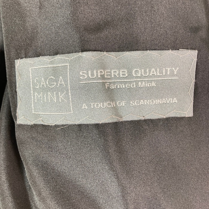 SAGA MINK サガミンク superb Quality Farmed Mink 毛皮 ミンクコート ブラック sizeF 瑞穂店