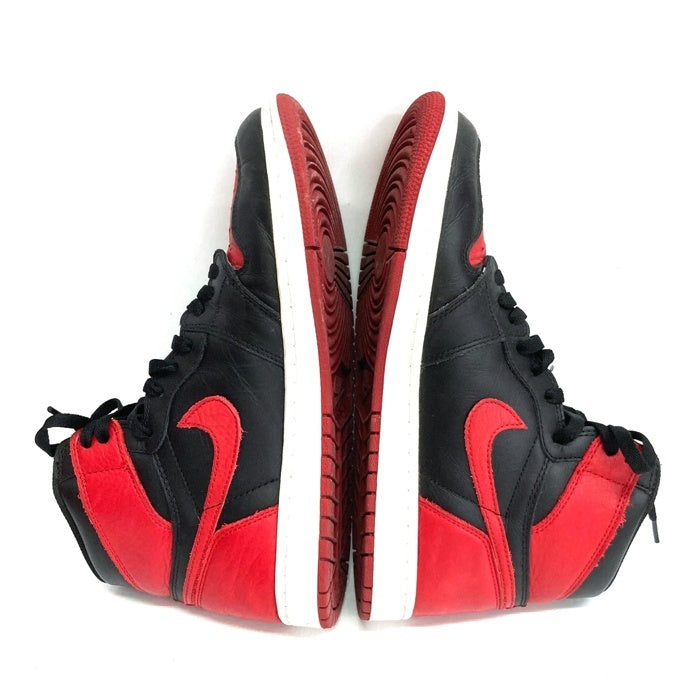 NIKE ナイキ AIR JORDAN 1 RETRO HIGH OG エアジョーダン1レトロハイ BRED ブレッド 2016 555088-001スニーカー ブラック×レッド size 28.5cm 瑞穂店