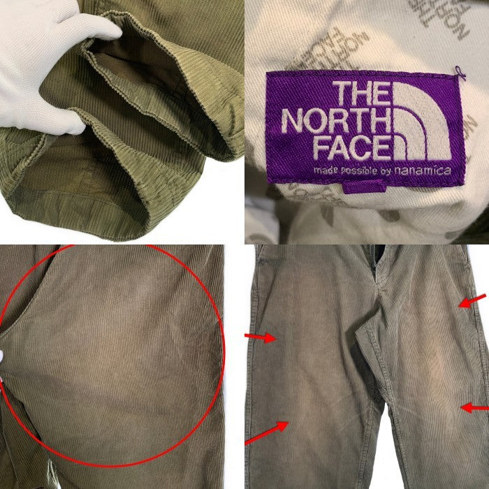 THE NORTH FACE PURPLE LABEL ノースフェイス パープルレーベル Corduroy Wide Tapered Pants コーデュロイワイドテーパードパンツ NT5155N Size 34 福生店