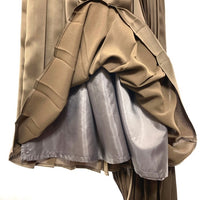 Ray BEAMS レイビームス 63-27-0320-690 アシンメトリープリーツスカート カーキ sizeO 瑞穂店