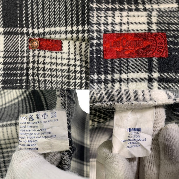 LEE COOPER リー クーパー 長袖 フランネル シャツ チェック グレー ブラック Size XL 福生店