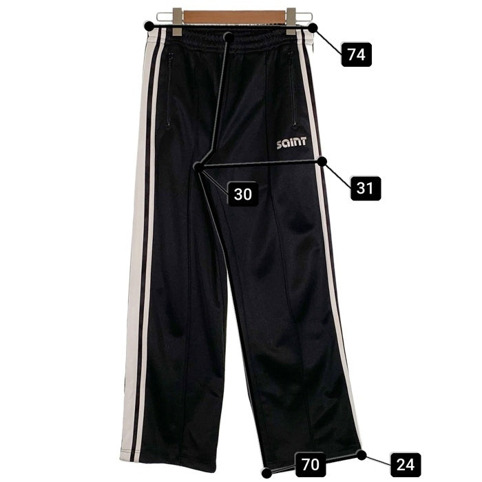 SAINT MICHAEL セントマイケル 24AW TRACK PANTS トラック パンツ ブラック ホワイト SM-YS1-0000-074 Size S 福生店