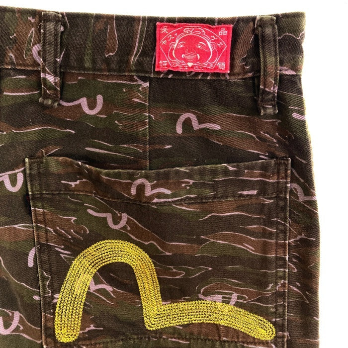 EVISU エヴィス 迷彩柄 バックカモメ刺繍 カーゴショーツ 迷彩 ブラウン size36 瑞穂店