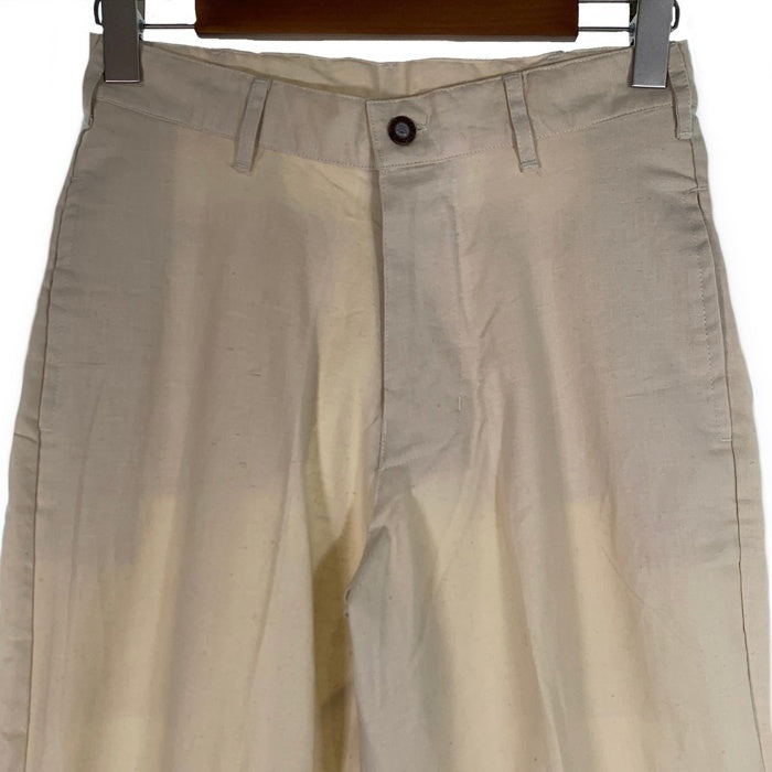 80's STUSSY ステューシー リネン コットン テーパードスラックス アイボリー USA製 黒タグ Size 28 福生店