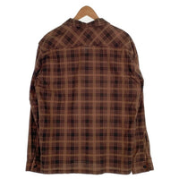 TENDERLOIN テンダーロイン チェーンロゴ刺繡 フランネルチェックシャツ ブラウン Size M 福生店