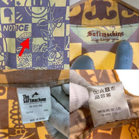 THE SOFT MACHINE ソフトマシーン 半袖シャツ 総柄 イエロー SM-22SS-009 Size L 福生店