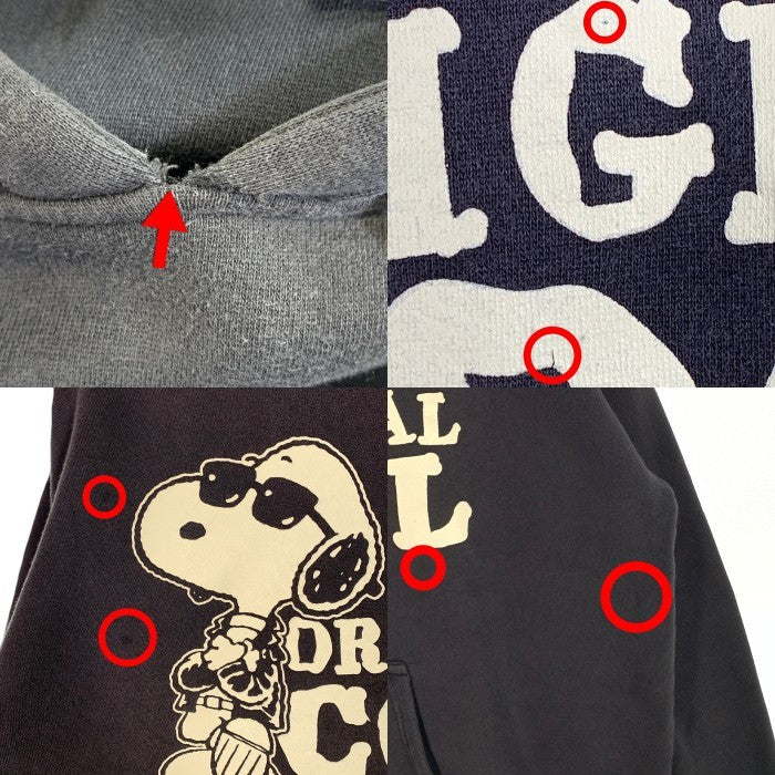 90's JOE COOL スヌーピープリント プルオーバースウェットパーカー ブラック Size 2XL 福生店