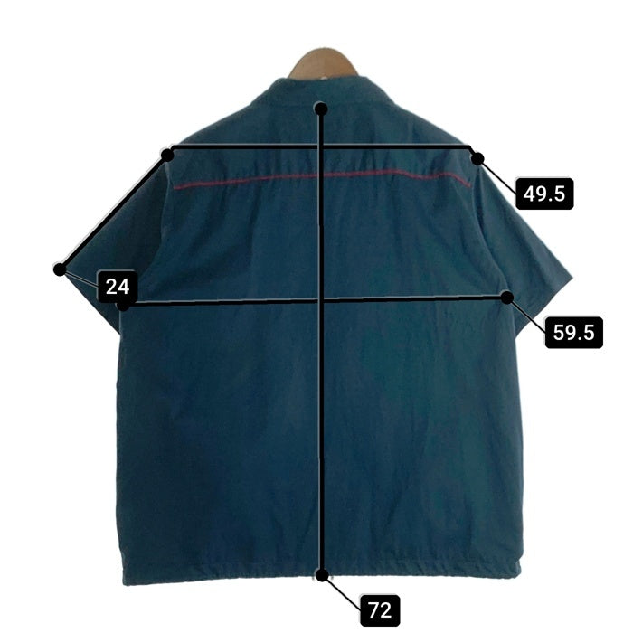 NOAH ノア  コットン ジップアップ 半袖 シャツ グリーン 20-051-122-0001-1-0 Size XL 福生店