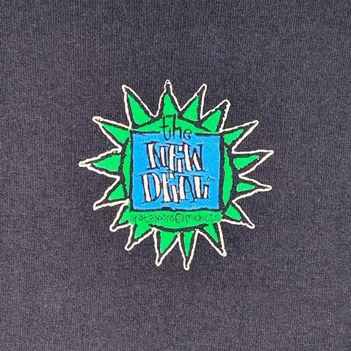 90's the NEW DEAL Skateboards ED TEMPLETON プリントTシャツ ブラック anvil USA製 Size XL 福生店