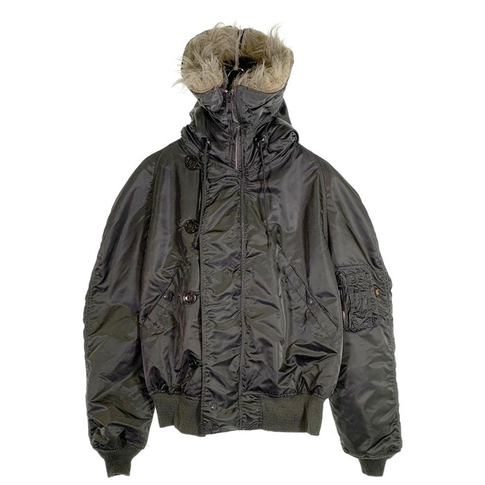 90's ALPHA INDUSTRIES アルファインダストリーズ N-2B フライトジャケット オリーブ 1615-573-8335 USA製 Size L 福生店