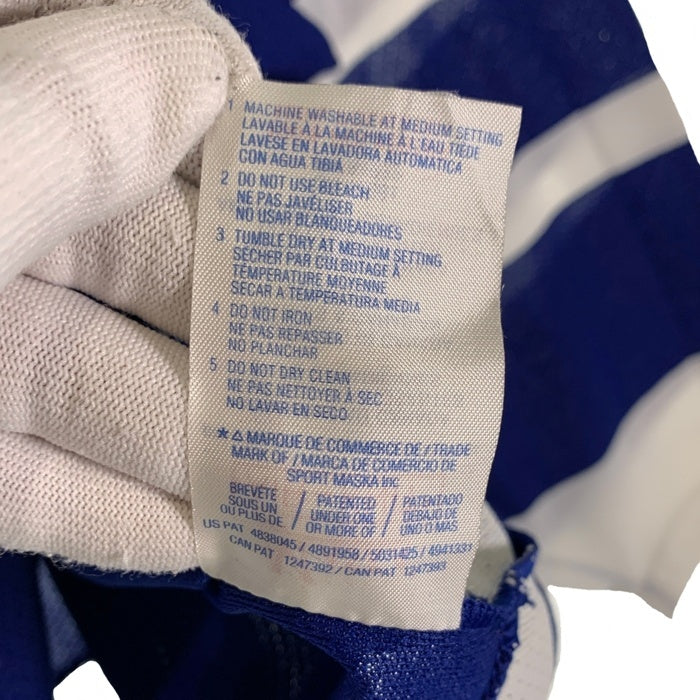 CCM シーシーエム Tronto Maple Leafs NHL トロント メープル リーフス 七分丈 ラグランスリーブ ホッケーシャツ ブルー ホワイト Size L 福生店