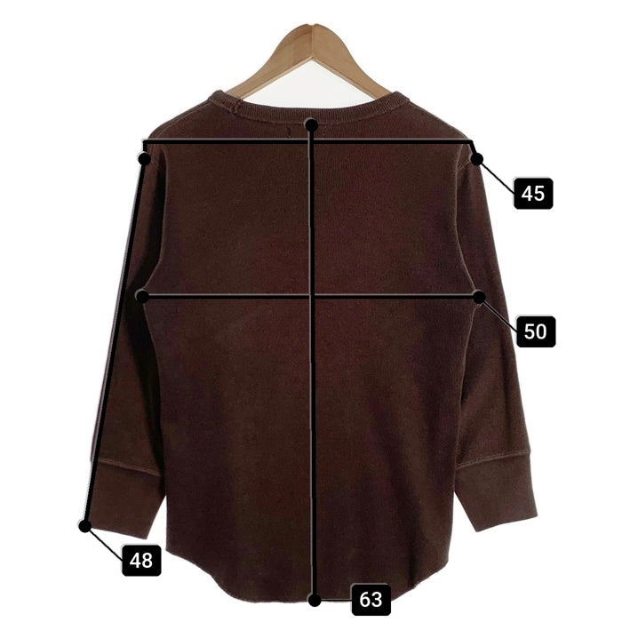 FREEWHEELERS フリーホイーラーズ Crew Neck Type L/S Underwear クルーネック ロングスリーブカットソー ブラウン Size 38 福生店