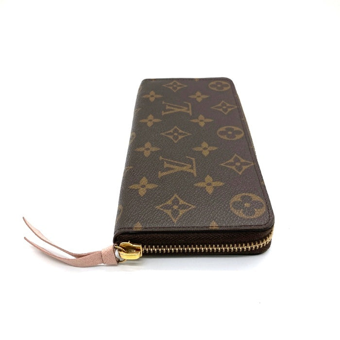 LOUIS VUITTON ルイヴィトン M61298 モノグラム ポルトフォイユ・クレマンス ローズ・バレリーヌ 長財布 ブラウン 瑞穂店