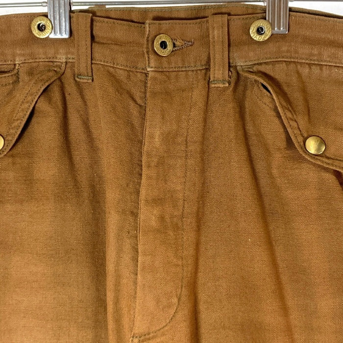 HELLER'S CAFE WAREHOUSE ヘラーズカフェ ウエアハウス サスペンダーボタン シンチバック ダック素材 ワークパンツ ブラウン size31 瑞穂店