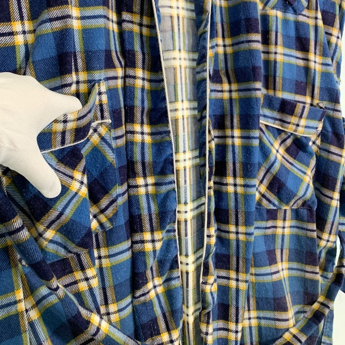 AHM フランネルチェックガウン ブルー US古着 Size M 福生店