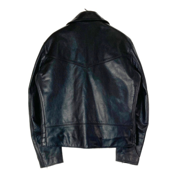 Dry Bones ドライボーンズ Twin Track Motorcycle Jacket ツイントラック モーターサイクルジャケット カウハイド ダブル ライダース ブラック size42 瑞穂店
