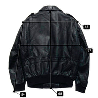 ブランド不明 レザーフライトジャケット ブラック Size M 相当 瑞穂店