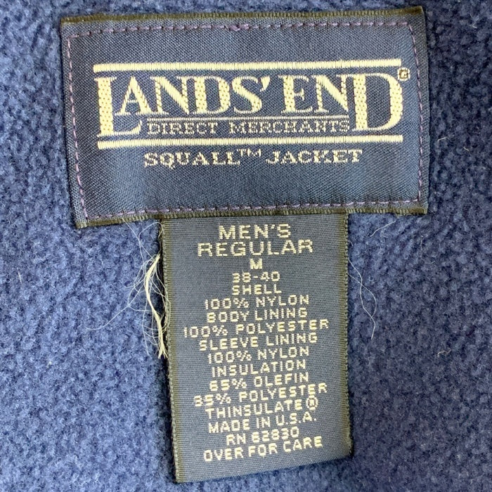 90's LANDS'END ランズエンド SQUALL JACKET スコールジャケット ナイロン パープル フリースライナー USA製 Size M 福生店