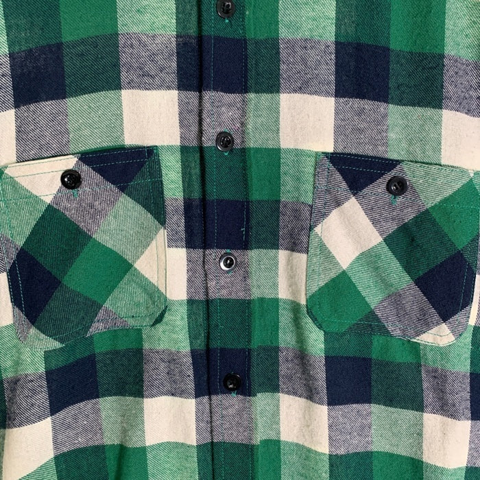 CORE FIGHTER コアファイター フランネルチェック 半袖シャツ グリーン Size M 福生店