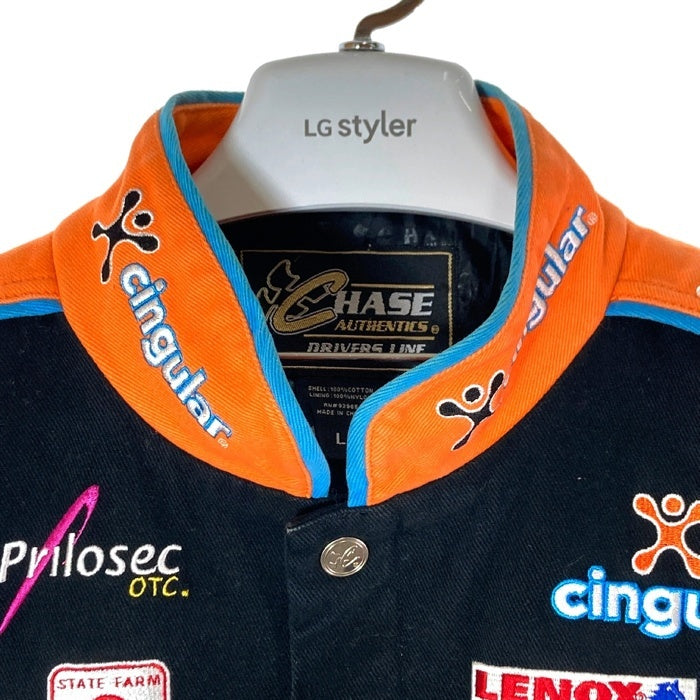 CHASE AUTHENTICS チェイス Jeff Burton ジェフ・バートン #31 Cingular 2005年 レーシングジャケット ブラック sizeL 瑞穂店