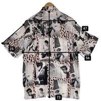 WACKO MARIA ワコマリア LARRY CLARK TULSA ラリー・クラーク タルサ 総柄プリント レーヨンオープンカラーシャツ 半袖 ホワイト Size M 福生店