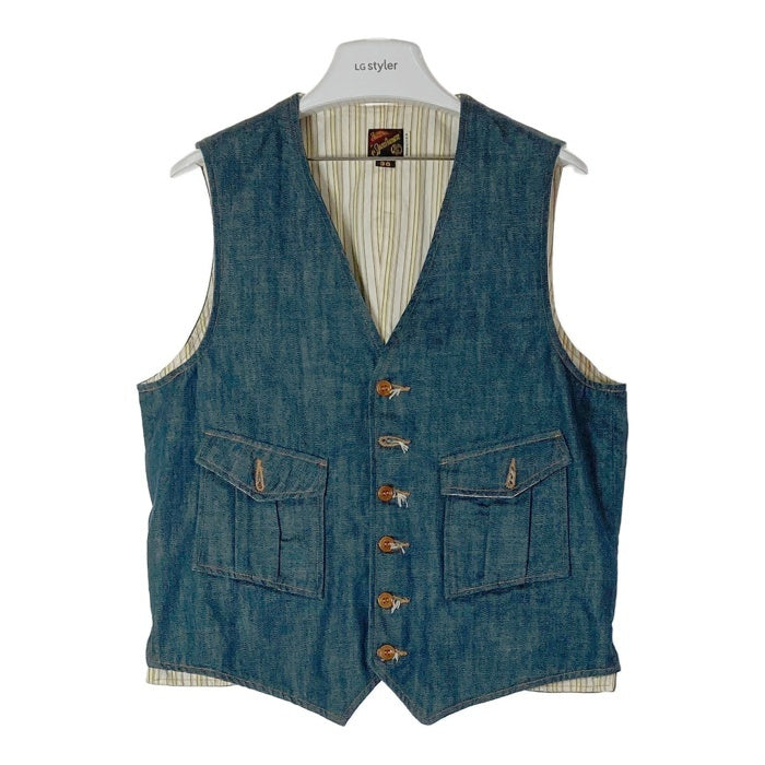 Mister Freedom ミスターフリーダム × Sugar Cane シュガーケーン SC13603 SPORTSMAN USA製 Continental Vest デニム ベスト インディゴ size38 瑞穂店