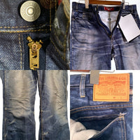 eye JYUNYA WATANABE MAN ジュンヤワタナベマン 25SS Levi's リーバイス ベルベルジン 607E デニム転写プリント ナイロンブーツカットパンツ インディゴ WO-P918 Size L 福生店