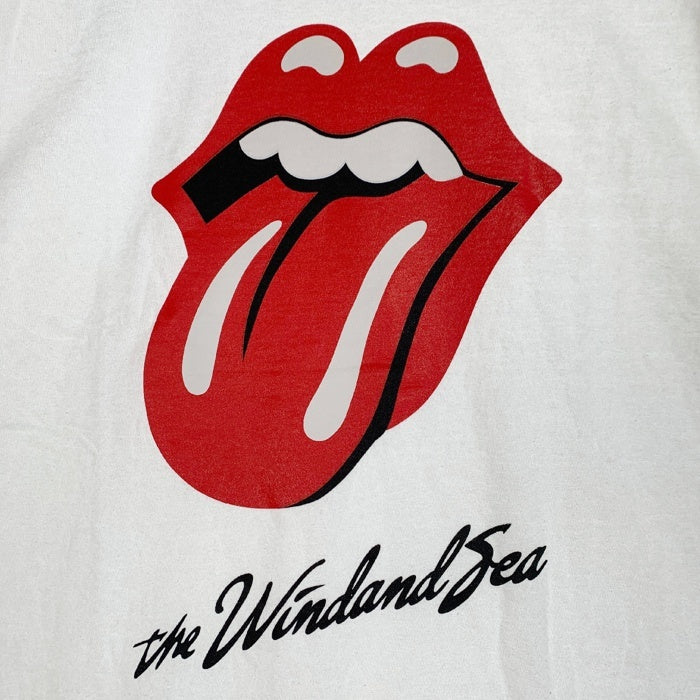 WIND AND SEA ウィンダンシー The Rolling Stones Tonque&Lips S/S Tee ローリングストーンズ タン&リップ プリントTシャツ ホワイト Size XL 福生店