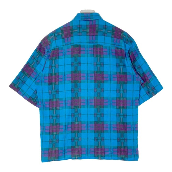 PENDLETON ペンドルトン USA製 半袖 チェックシャツ ブルーxパープル sizeM 瑞穂店