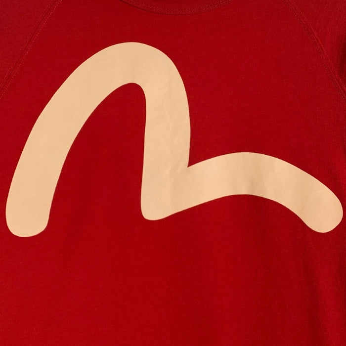 EVISU エヴィス カモメプリント ロングスリーブTシャツ ラグラン レッド Size 38 福生店