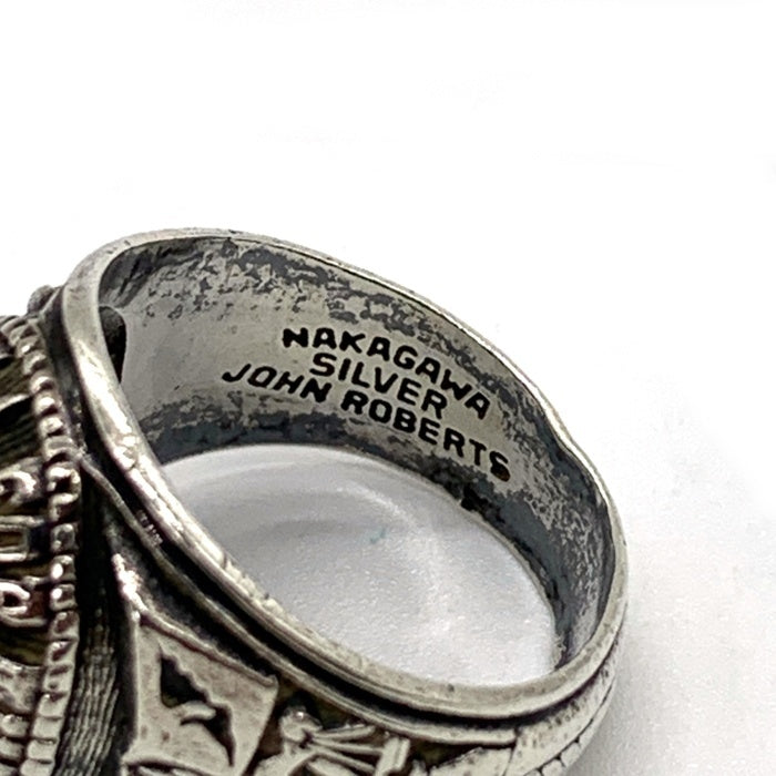 NAKAGAWA JOHN ROBERTS ジョン・ロバーツ 1978 シルバー カレッジリング SILVER Size 10号 福生店