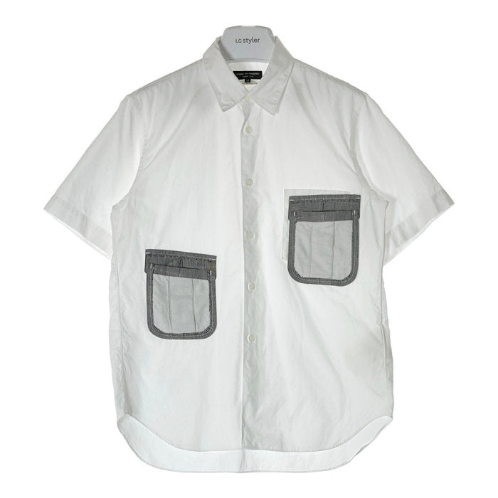 COMME des GARCONS HOMME PLUS コムデギャルソンオムプリュス PE-B037 ダブルポケット 半袖シャツ ホワイト sizeXS 瑞穂店