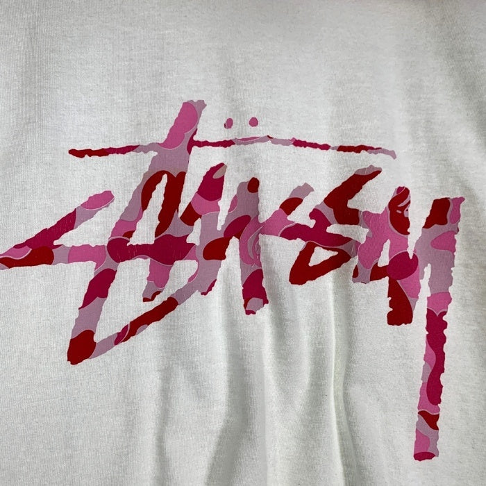 A BATHING APE×STUSSY Tシャツ ピンクカモ30周年 STUSSY ステューシー A BATHING APE アベイシングエイプ 30周年