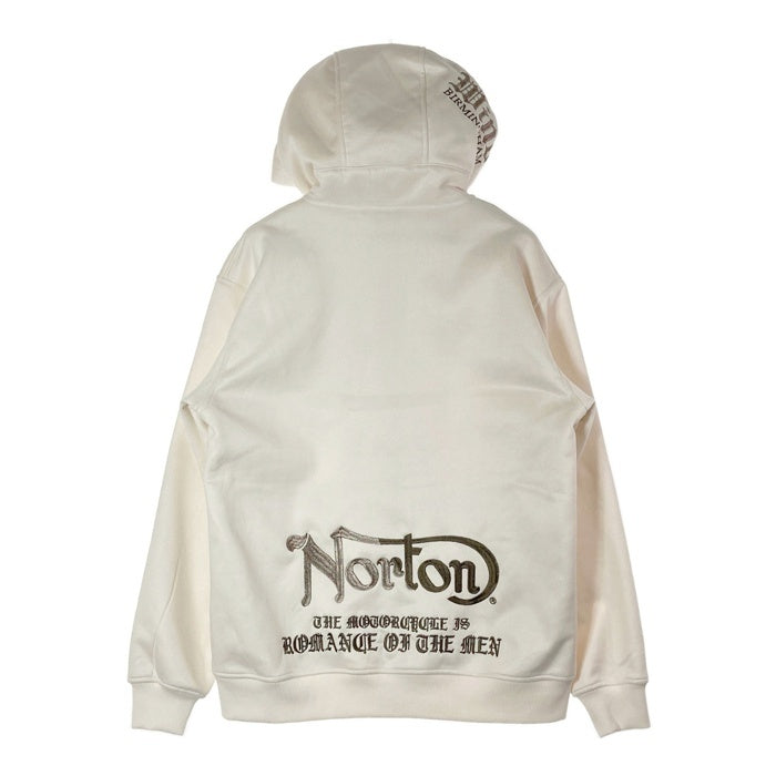 Norton ノートン フェイクスウェード ジップアップパーカー 裏ボア 243N1311A ホワイト Size L 瑞穂店