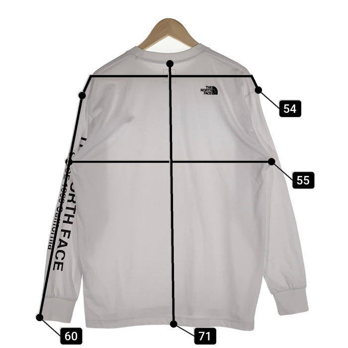 THE NORTH FACE ノースフェイス L/S MESSAGE LOGO TEE メッセージロゴ ロングスリーブTシャツ ホワイト NT82230A Size XL 福生店