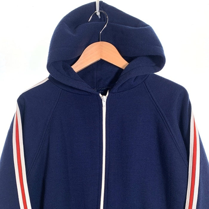 70's Scrambler by Triton スクランブラー ジップアップフーディー パーカー トリコロール ネイビー ポーランド製 Size L 福生店