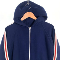 70's Scrambler by Triton スクランブラー ジップアップフーディー パーカー トリコロール ネイビー ポーランド製 Size L 福生店