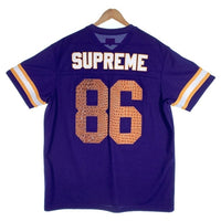 SUPREME シュプリーム 22SS Faux Croc Football Jersey クロコダイルフェイクレザー フットボールジャージ トップ パープル Size XL 福生店