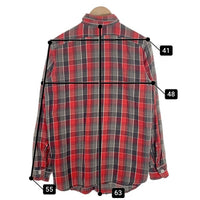 60's BIG YANK ビッグヤンク マチ付 フランネルチェックシャツ レッド Size S 相当 福生店