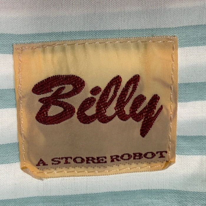 Billy A STORE ROBOT ビリー アストアロボット ストライプ コットンシャツ ホワイト ミントグリーン 日本製 Size M-L 相当 福生店