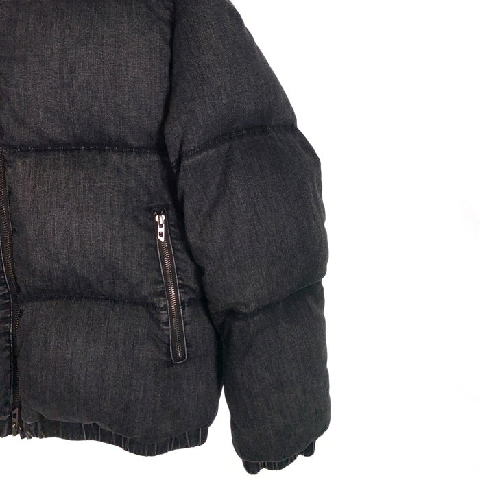 DIESEL ディーゼル 24AW Faded Denim Puffer Jacket フェイデッド デニム パファー ジャケット 中綿ジャケット ブラック  A16077 Size 48 福生店