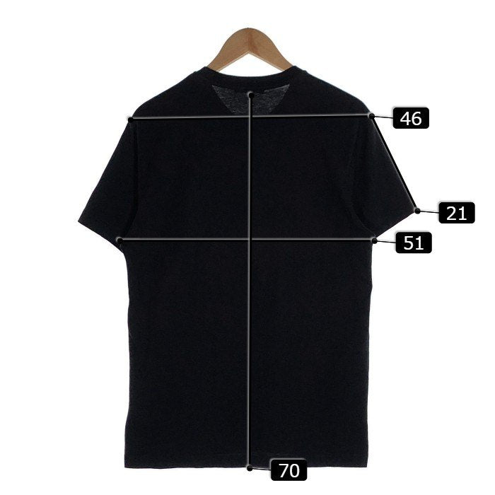 VERSACE ヴェルサーチ ロゴ刺繡 コットン Tシャツ ブラック A87021S Size L 福生店