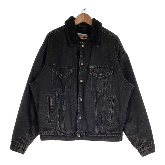 90`s Levi`s リーバイス ブラックデニムボアジャケット トラッカー 70629 4159 USA製 Size L 福生店