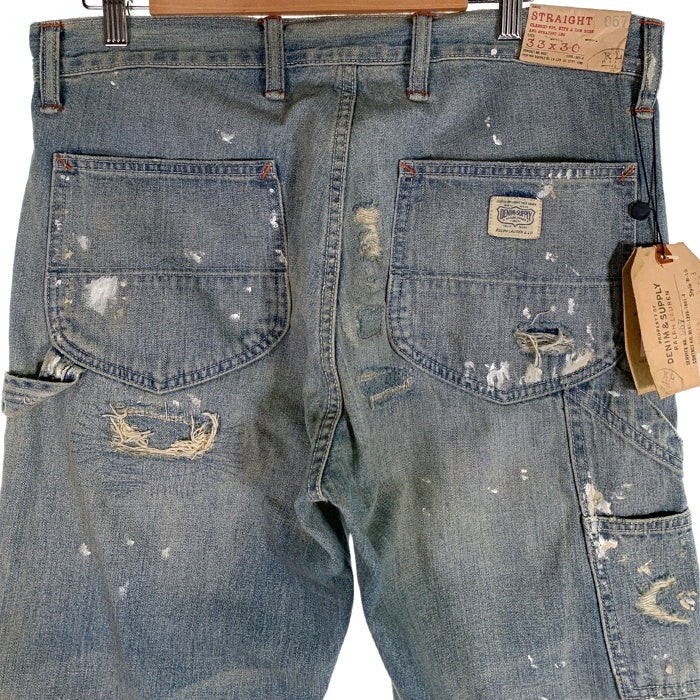 DENIM&SUPPLY RALPH LAUREN デニム&サプライ ラルフローレン ローライズデニムストレート ペインターパンツ ペンキ/リペア加工 Size 33/30 福生店