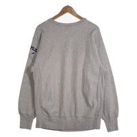 90's Champion チャンピオン REVERSE WEAVE ANNAPOLIS リバースウィーブ ワッペン 袖プリント クルーネックスウェットトレーナー グレー USA製 トリコ刺繡 Size XL 福生店