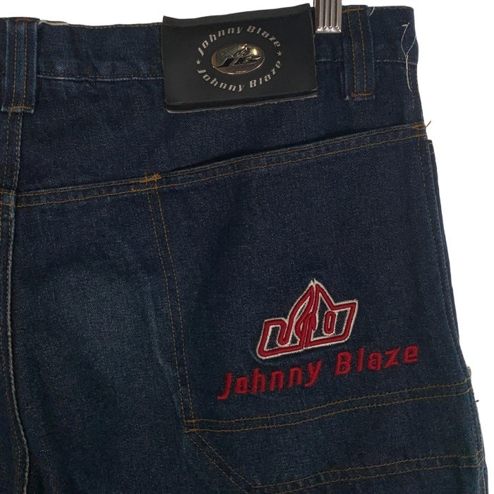 90~00's Johnny Blaze ジョニーブレイズ デニム サイドポケット ショートパンツ インディゴ Size w94 福生店