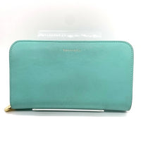 TIFFANY&Co. ティファニー ラウンドファスナー レザーウォレット 長財布 ティファニーブルー 福生店