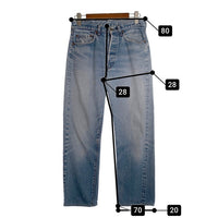 80's~ Levi's リーバイス 501 RED LINE テーパードデニムパンツ ジーンズ ライトブルー 赤耳 524 Size w78cm 福生店