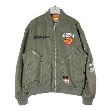 EVISU エヴィス ロゴ＆家紋刺繍MA-1ボンバージャケット 2ESHTM3JK232LFNY オリーブ sizeL 瑞穂店