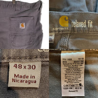 Carhartt カーハート Relaxed Fit ワークパンツ ダック地 グレー 102291-039 Size 48× 30 福生店